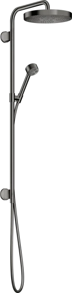 AX One Showerpipe 280 1jet avec douchette polished black chrome