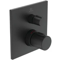 Ideal Standard Ceratherm C100 set de finition pour robinet thermostatique douche encastré - Silk Black