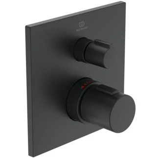 Ideal Standard Ceratherm C100 set de finition pour robinet thermostatique douche encastré - Silk Black