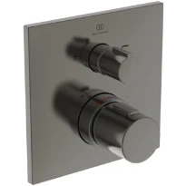 Ideal Standard Ceratherm C100 rob bain/douche a encastrer (set de finition) remplissage via trop plein Brushed Gun metal