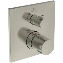 Ideal Standard Ceratherm C100 rob bain/douche a encastrer (set de finition) remplissage via trop plein RVS look