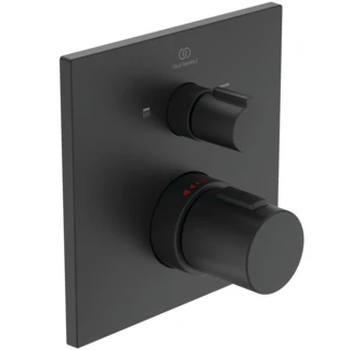Ideal Standard Ceratherm C100 rob bain/douche a encastrer (set de finition) remplissage via trop plein Silk black