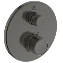 Ideal Standard Ceratherm Navigo T set de finition pour robinet thermostatique douche encastré rond - Brushed Gun Metal