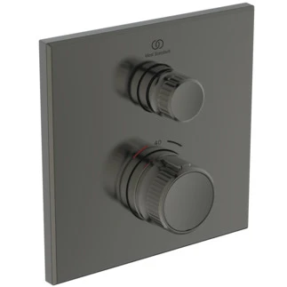 Ideal Standard CeraTherm Navigo C rob douche  therm a encastrer (set de finition) carré Brushed Gun metal
