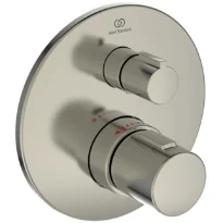 Ideal Standard Ceratherm T100 set de finition pour robinet thermostatique douche encastré - look inox