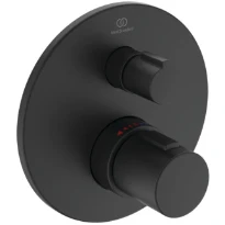 Ideal Standard Ceratherm T100 set de finition pour robinet thermostatique douche encastré - Silk Black