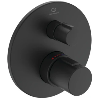 Ideal Standard Ceratherm T100 set de finition pour robinet thermostatique douche encastré - Silk Black