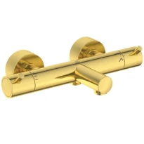 Ideal Standard Ceratherm T125 robinet thermostatique bain avec pin poignées - Brushed Gold