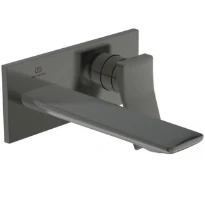 Ideal Standard Conca mitigeur mural (partie apparente), bec 200 mm, 2-trous rosace, Kit 1 Brushed Gun Metal