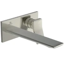 IDEAL STANDARD Conca Mitigeur mural (partie apparente), bec 180 mm, rosace 2 trous, Kit 1 Look RVS