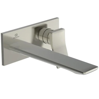 IDEAL STANDARD Conca Mitigeur mural (partie apparente), bec 180 mm, rosace 2 trous, Kit 1 Look RVS