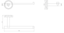 Clou Flat porte-rouleau sans couvercle, blanc mat powdercoating