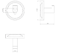 Clou Flat set de 2 Patères, blanc mat powdercoating