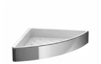 EMCO Loft, panier en coin, insert amovible blanc, 179x179mm, chromé