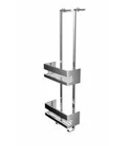 EMCO System2, deuretagère, 2 diepe korven, chroom