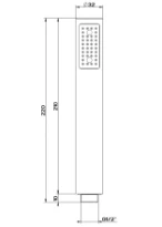 Gessi Emporio Shower douchette à main 1/2 - noir mat - avec anti-calcaire