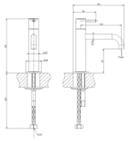 Gessi Pillar Taps Robinet eau froide. chromé
