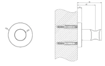 Gessi Emporio Shower Support fixe pour douchette. Blanc CN