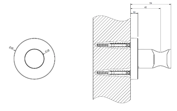 Gessi Emporio Shower Support fixe pour douchette. Blanc CN