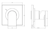 Gessi Via Manzoni set de finition pour mitigeur mural, 1 sortie. Noir XL