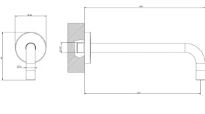 GESSI Via Tortona Bec de lavabo mural long Blanc CN