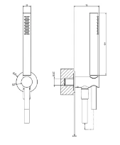 Gessi Shower Sets 316 Ensemble comprenant: sortie coudée murale, douchette anticalcaire et flexibles 1,50 m. Warm Bronze Br. PVD