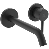 Ideal Standard Ceraline mitigeur mural pour lavabo, bec 204 mm, kit 2, pour A1313NU - Silk black