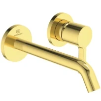 Ideal Standard Joy mitigeur mural (partie apparente), bec 200 mm, 2 rosaces Brushed Gold