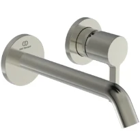 Ideal Standard Joy mitigeur mural (partie apparente), bec 200 mm, 2 rosaces look inox