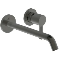 Ideal Standard Joy mitigeur mural (partie apparente), bec 220 mm, 2 rosaces Brushed Gun Metal