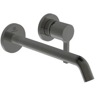 Ideal Standard Joy wandmengkraan (opbouwdeel), uitloop 220 mm, 2 rozetten Brushed Gun Metal
