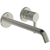 Ideal Standard Joy mitigeur mural (partie apparente), bec 220 mm, 2 rosaces look inox