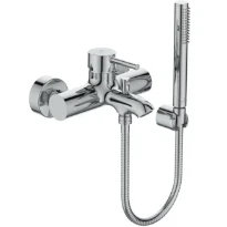 Ideal Standard Ceraline Mitigeur bain/douche avec set douchette bâton 1 fonction - chromé