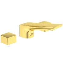 Ideal Standard Conca rob lavabo 3-trous avec trop plein en metal 5l/min Brushed Gold