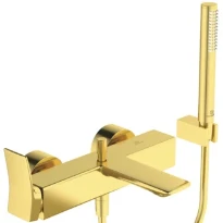 Ideal Standard Conca Mitigeur bain/douche avec set douchette bâton 1 fonction - Brushed Gold