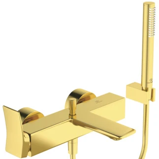 Ideal Standard Conca Mitigeur bain/douche avec set douchette bâton 1 fonction - Brushed Gold