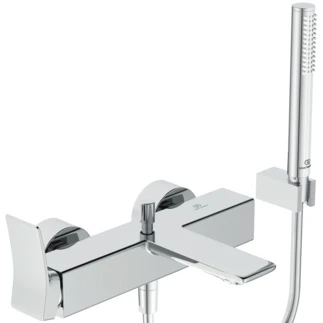 Ideal Standard Conca Mitigeur bain/douche avec set douchette bâton 1 fonction - chromé