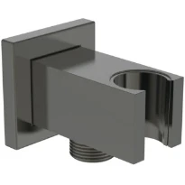 Ideal Standard IdealRain support pour douchette avec coude intégré mural carré - Brushed Gun Metal