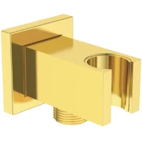Ideal Standard IdealRain support pour douchette avec coude intégré mural carré - Brushed Gold