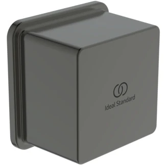 BC772A5 Ideal Standard IdealRain muuraansluitbocht vierkant - Brushed Gun Metal
