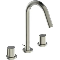 Ideal Standard Joy rob lavabo 3-trous avec trop plein en metal 5l/min RVS look