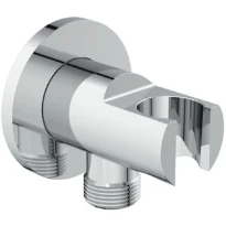 Ideal Standard IdealRain support pour douchette avec coude intégré mural rond - chromé