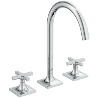 Ideal Standard Joy Neo rob lavabo 3-trous sans trop plein en metal 5l/min poignée en croix chromé