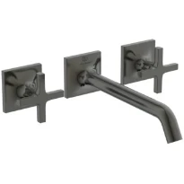 Ideal Standard Joy Neo set de finition pour modèle encastré mitigeur mural - bec 209 mm - 3-trous rosace - croisillon - Brushed Gun Metal