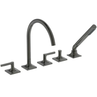 Ideal Standard Joy Neo rob bain/douche 5-trous avec écoulement poignée droite Brushed Gun metal