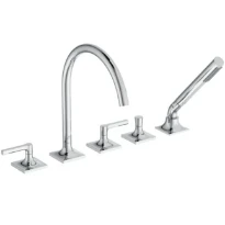 Ideal Standard Joy Neo rob bain/douche 5-trous avec écoulement poignée droite chromé