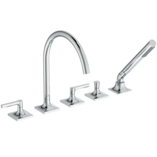 Ideal Standard Joy Neo rob bain/douche 5-trous avec écoulement poignée droite chromé