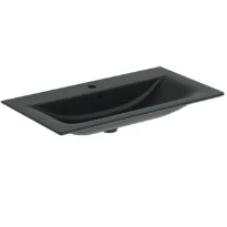 Ideal Standard Connect Air vanity lavabo 840 x 460 mm - noir mat - avec trou de robinet - avec trop-plein