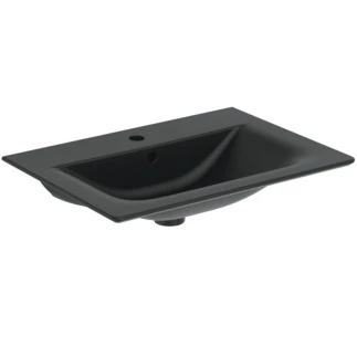 Ideal Standard Connect Air vanity lavabo 640 x 460 mm - noir mat - avec trou de robinet - avec trop-plein