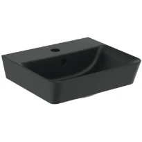 Ideal Standard Connect Air lave-mains 400 x 350 mm - noir mat - avec trou de robinet - avec trop-plein